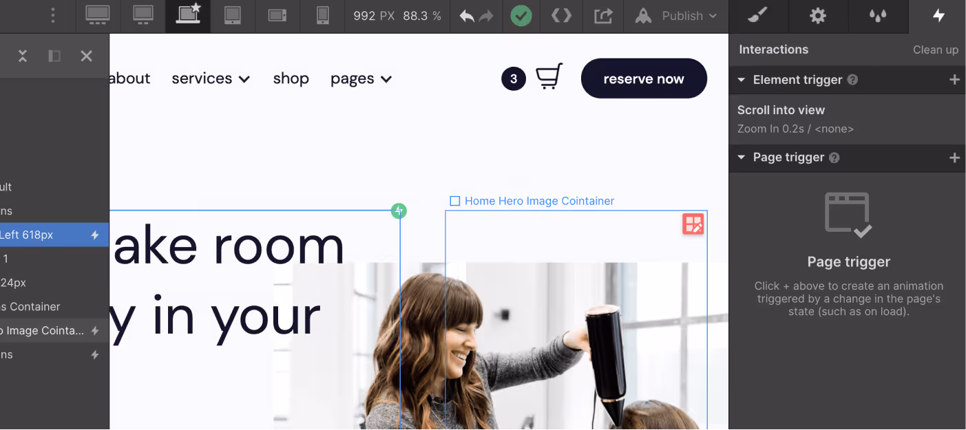 Animations - Salon X Webflow Template