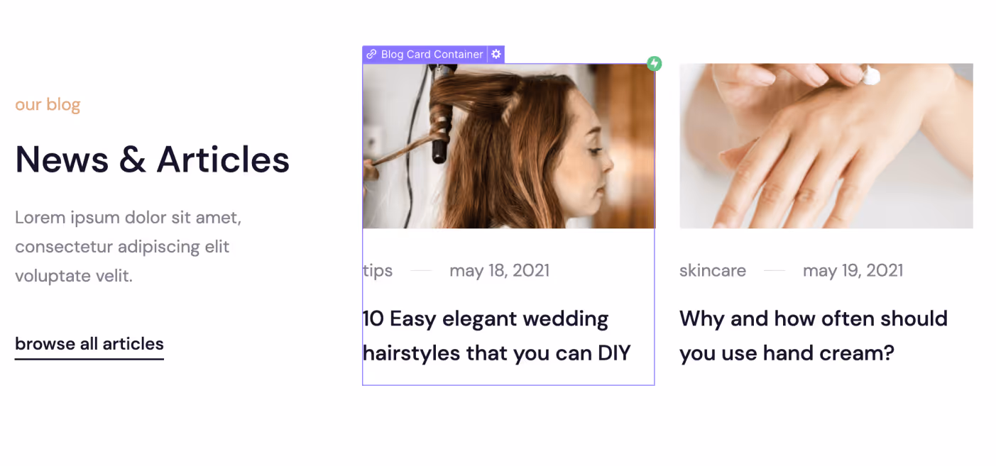Dynamic Content CMS - Salon X Webflow Template