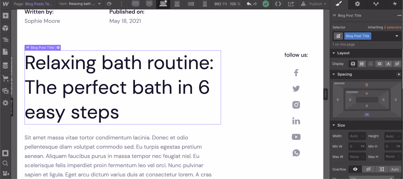 CMS Page - Salon X Webflow Template
